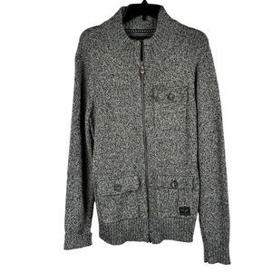 Projek Raw Men’s Full Zip Grey Sweater Large
